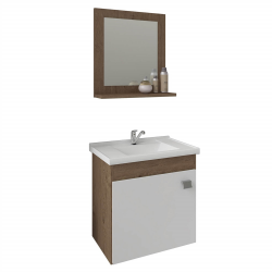 Armario Iris 44Cm C/ Espelheira Amendoa/Br Mgm