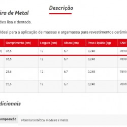 DESEMPENADEIRA ACO LISA 35X12 848 CONDOR