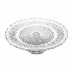 Prato para Bolo de Vidro com Pé Angel 30cm x 30cm x 10cm - 220260 Lyor