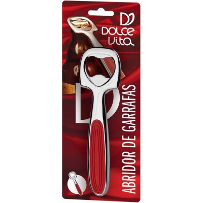 F - ABRIDOR DE GARRAFA INOX DOLCE VITA