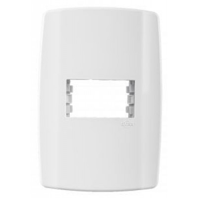 PLACA 4X2 1 POSTO HORIZ C/SUP SLIM ILUMI