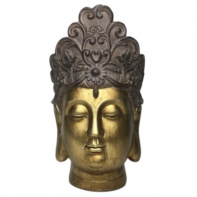 F - FIGURA DECORATIVA DE RESINA DOURADA RQ0075 BTC