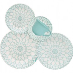 Aparelho E Jogo De Jantar E Chá 20 Peças Donna Mandala Biona