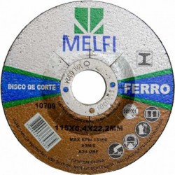 DISCO DE DESBASTE FERRO 4.1/2 - 115X6,4 MELFI
