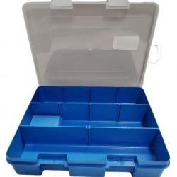 Caixa Organiz Medio 17X24 Crist/Az Global Plastic