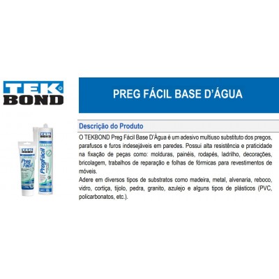 PREG FACIL BASE DAGUA 140G/94ML TEKBOND