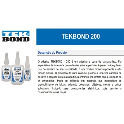 Adesivo Instantaneo 20Gr 200 Tekbond