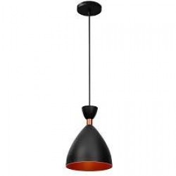 F - PENDENTE CALIFORNIA PRETO C/ COBRE ENERLUX