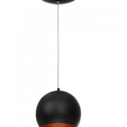 F - PENDENTE BOLA PRETO MICRO C/ COBRE ENERLUX