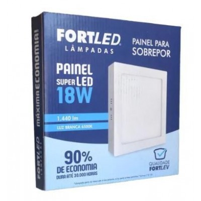 PAINEL LED 18W SOB QUAD 6500K BR FORTLED