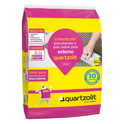 Argamassa Quartzolit Piso Sobre Piso Externo 20 Kg