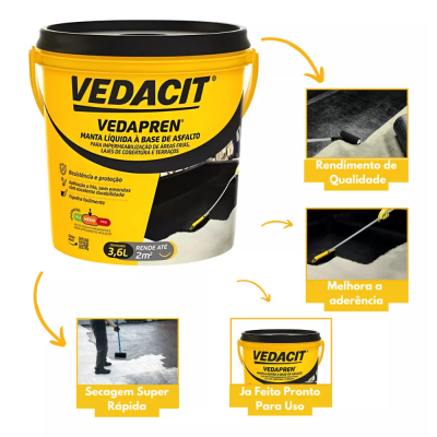 OUT - VEDAPREN MANTA LIQUIDA BASE ASFALTO 3,6L