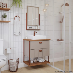 Armario Uni 60Cm C/Espelheira Cappuc/Freijo Mgm