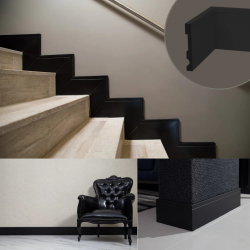 Alizar Poliestireno Ecomex Frisado 10Cmx2,40M Preto