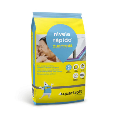 Massa Nivela Rapido Quartzolit Cinza 20Kg