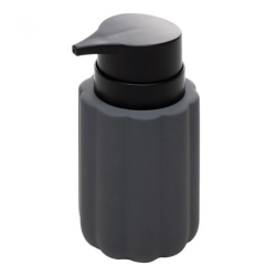 Porta Sabonete Líquido Soft Touch Pilares 300ml Cinza Cerâmica - 61809