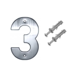 NUMERO RESIDENCIAL ACO INOX 3 6165 ANKOR