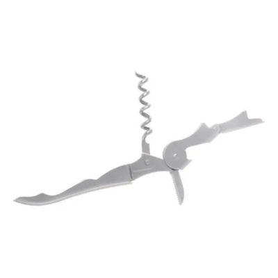 Saca Rolhas de Aço Inox para Vinho 2 Estágios Profissional 11cm - 220033 Lyor