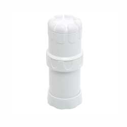 Moedor para Alho de Plástico com Descascador de Silicone Branco 5cm x 5cm x 13,5cm - Lyor