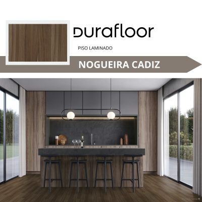 Piso Laminado Durafloor New Way Nogueira Cadiz Cx 2,51M²