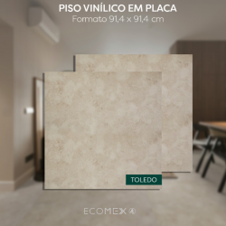 Piso Vinilico Ecomex Ecosquare Toledo Cx 5,02M²