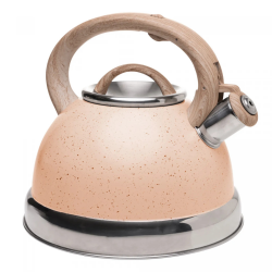 Chaleira Lyor C/ Induçao e Apito 3L Granito Chef Bege 221491