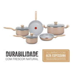 Conjunto 05 Panelas Ceramic Light Sand 2100137880 Rochedo