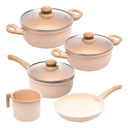 Jogo 5 Panelas Lyor Ceramica Induçao Gran Chef Bege 221027