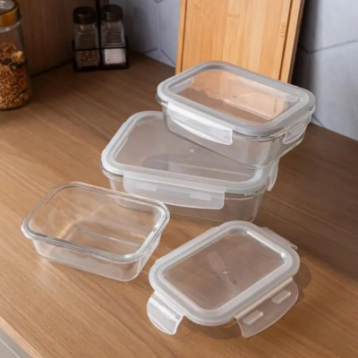 Jogo 3 Potes Hermeticos de Vidro Lyor 1L/640Ml/370Ml 220927