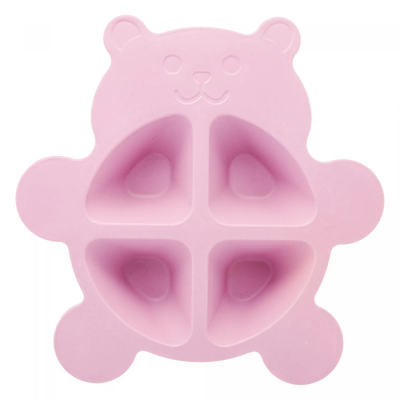 Conjunto Prato C/02 Talheres Bambu Baby Bear Rosa 5413 Lyor