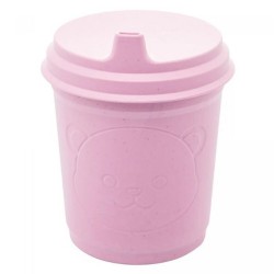 Copo Com Tampa Bambu e PP Baby Bear 400ml Rosa 221238