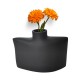 Vaso Orgânico Decorativo Pequeno em Resina Preto Fosco BTC