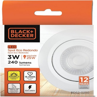 O - SPOT LED RED 03W 3000K ECO B&D