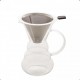 Cafeteira de Vidro Borossilicato com Filtro Inox 500ml Lyor