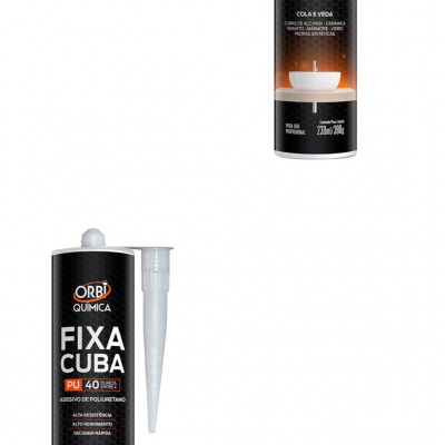 Cola Adesiva Fixa Cuba de PU40 de 380g - Orbi