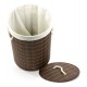 Cesto De Bambu Com Tampa Redondo Escuro Bm23264 Mimo