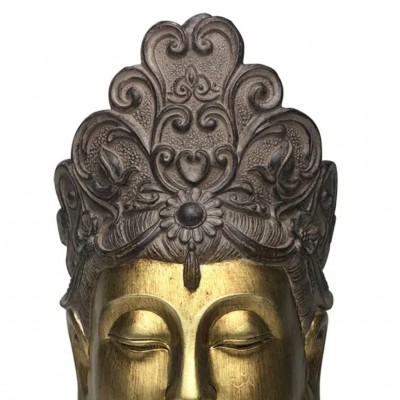 F - FIGURA DECORATIVA DE RESINA DOURADA RQ0075 BTC