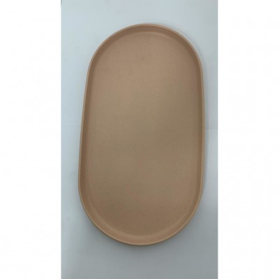 Travessa Oval Bambu PP Lines Salmão 0,5cm 220838 Lyor