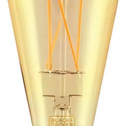 O - LAMPADA LED FILAMENTO ST64 AMBAR 03W 2200K B&D