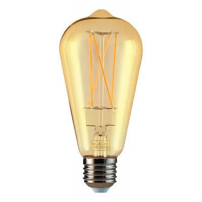 O - LAMPADA LED FILAMENTO ST64 AMBAR 03W 2200K B&D