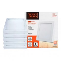 O - PAINEL LED 12W EMB QUAD 3000K BR ECO B&D