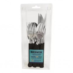 Faqueiro Riviera Aço Inox 16 Peças Preto - 6025/319 BRINOX