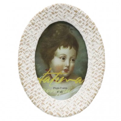 Porta Retrato em Resina OP0035 BTC - Branco/Bege