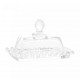 Manteigueira de Cristal Pearl Incolor 11cm x 7cm x 7cm - Wolff
