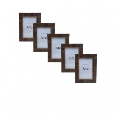 Porta Retrato 15x10 cm em Resina Cor Madeira Natural BTC