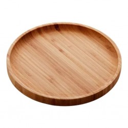Bandeja De Bambu Redonda 20X20X2,0CM Servir Decorar - Lyor