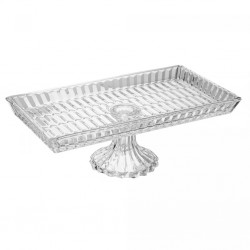 Travessa Geneva com Pé 34,5cm x 18,5cm x 11,5cm Cristal 21356 Wolff