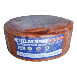 Eletroduto Corrugado Psbrasil 20mm Laranja Rl C/ 50m