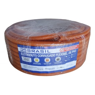 Eletroduto Corrugado Psbrasil 20mm Laranja Rl C/ 50m