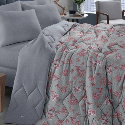 F - EDREDOM CASAL BASIC ESTAMPADO 465 DEHLIA BORD